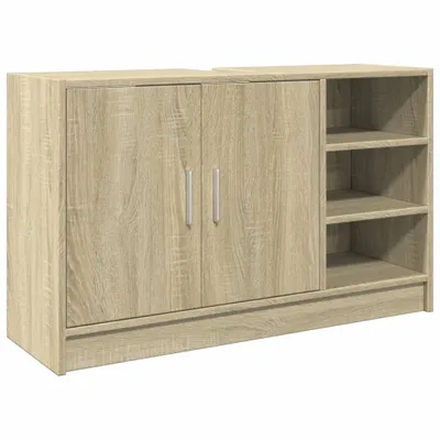 Produktbild von Waschbeckenunterschrank Sonoma-Eiche 90x29x55 cm Holzwerkstoff