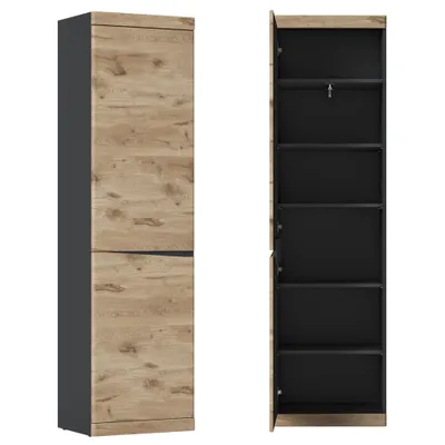 Produktbild von Garderoben Komplett Set 5-teilig anthrazit, Eiche SUNBURY-129