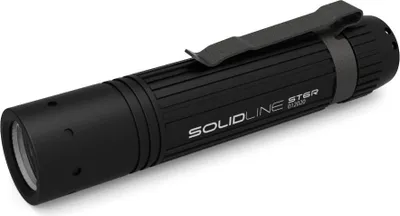 Produktbild von Solidline ST6R Taschenlampe schwarz, bis zu 800 Lumen, 200m Leuchtweite, 8 Std Laufzeit, inkl. 1 Akkusatz