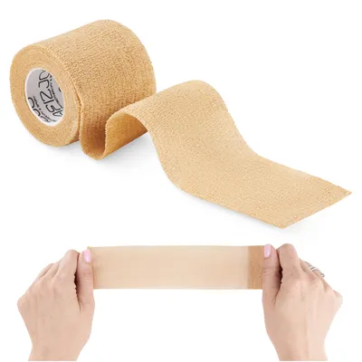 Produktbild von 4FIZJO Kohäsive Bandage 4,5 m × 5 cm, beige, selbsthaftend