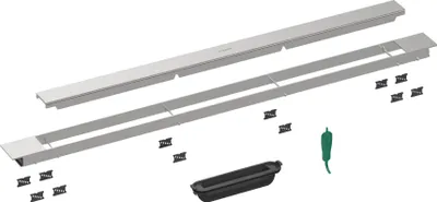 Produktbild von Duschrinne RainDrain Match Plus höhenverstell Ra 80cm ES gebürstet 700 mm Edelstahl gebürstet
