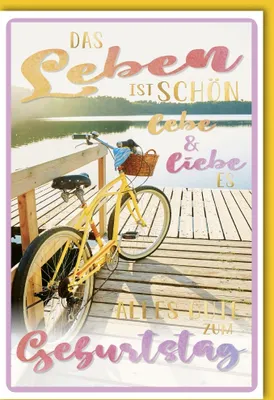 Produktbild von Geburtstag - Glückwunschkarte im Format 11,5 x 17 cm mit Umschlag