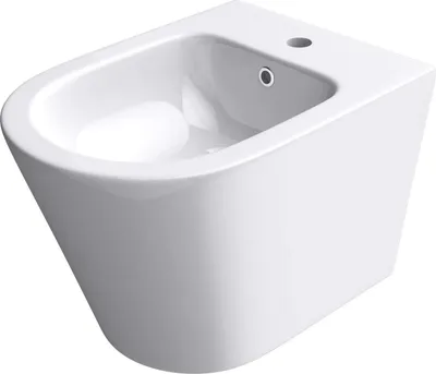 Image de doporro Bidet Suspendu Blanc Assorti au WC Bidet Mural en Céramique pour Salle de Bains 36x48,5x36cm Düren108