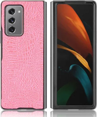Produktbild von Mobigear Croco  Samsung Galaxy Z Fold 2 Hülle Hardcase Backcover - Pink