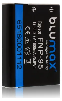 Produktbild von Blumax Akku passend für Fuji NP-95 X-S1, X30, X70, X100S, X100T 1600 mAh (3,7V)