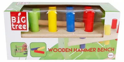 Produktbild von Holz Hammerbank Spielzeug - pädagogisches Holzspielzeug für Kleinkinder