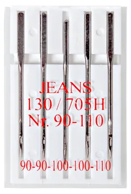 Jeans-Nähmaschinennadeln, 20 Stück, verschiedene Größen