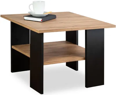 Produktbild von Meble Pitus Couchtisch ST1 60x60 cm quadratisch – Eiche Wotan Schwarz
