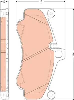 Produktbild von Trw Bremsbelagsatz, Scheibenbremse Vorderachse GDB1863