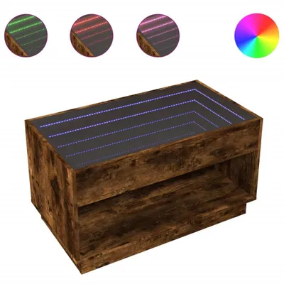 Produktbild von Couchtisch mit Infinity-LED Räuchereiche 90x50x50 cm