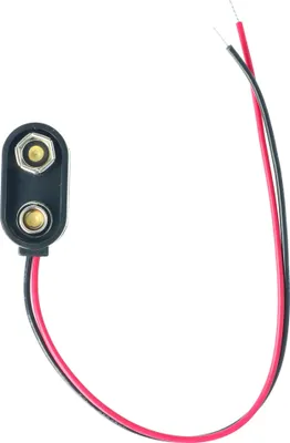 Produktbild von Batterieclip für 9 V Block I-Form – 9V Batterie Clip Anschluss (Kunststoff)