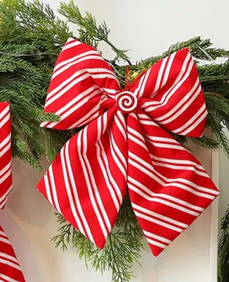 Zdjęcie produktu dla Domowa dekoracja świąteczna z czerwono-białym świecznikiem, 25 cm