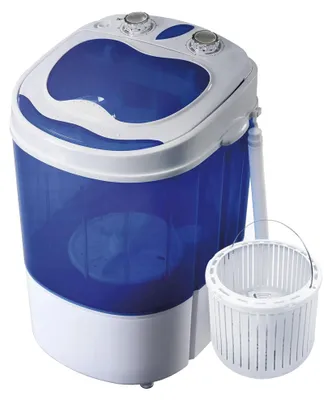 Immagine prodotto di Mini lavatrice con funzione di centrifuga, capacità di 3 kg, ideale per campeggio e viaggi