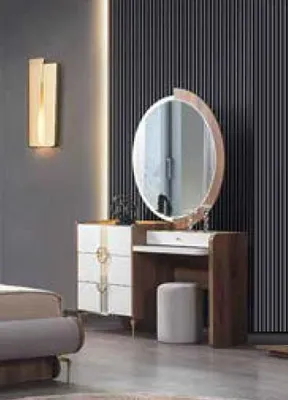 Immagine prodotto di Tavolino da toilette con specchio Tavolino da toilette Tavolino per cosmetici Cassettiera Consolle Tavolini