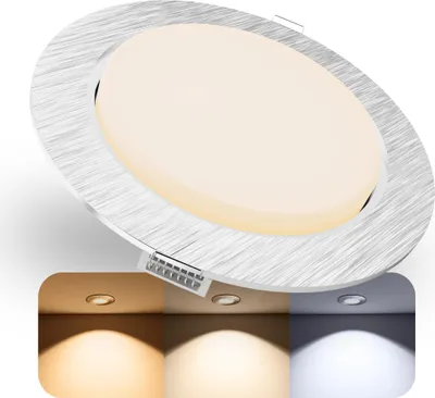 Produktbild von SSC-LUXon RX-3 LED Einbaustrahler rund Alu gebürstet - mit GX53 LED 5W drei einstellbaren Lichtfarben 3CCT 230V