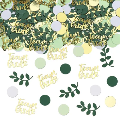 Produktbild von Konfetti für Junggesellinnenabschied und Hochzeit – 200 Stück in Gold und Grün