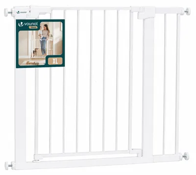 Produktbild von VOUNOT® Treppenschutzgitter ohne Bohren 89-96 cm, Türschutzgitter für Hunde Katzen, Weiß