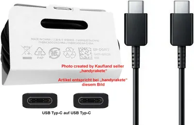 Obrázek produktu pro Datový/nabíjecí kabel - USB-C na USB-C (1 m) Samsung EP-DG977BBE - ORIGINÁL černý