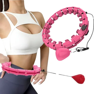 Produktbild von Hikey Smart Hula Hoop Reifen Erwachsene Abnehmen mit Gewicht Kugel, Fitness Gewichte