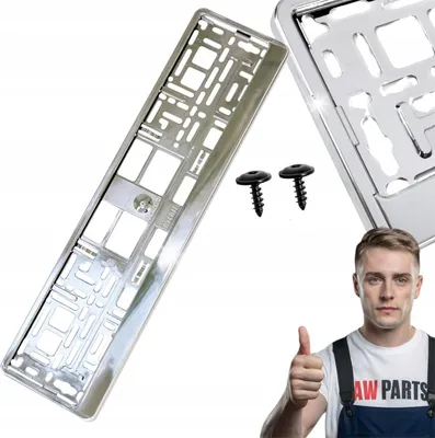 Produktbild von Nummernschildrahmen in Metallic-Silber
