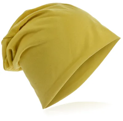 Produktbild von Beanie Muetze Unifarbe Senfgelb