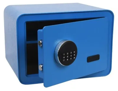 Produktbild von Office RC-350 Möbeltresor mit elektronischem Schloss, blau, 350x280x250 mm