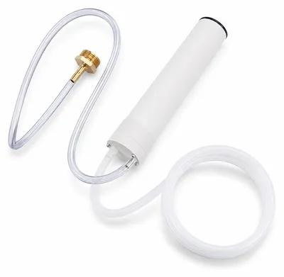 Produktbild von Tragbare Akku Tauchpumpe Wasserabsaugpumpe für Balkon und Terrasse 1200 mAh mit USB C Anschluss Bodenfilter und Schlauch