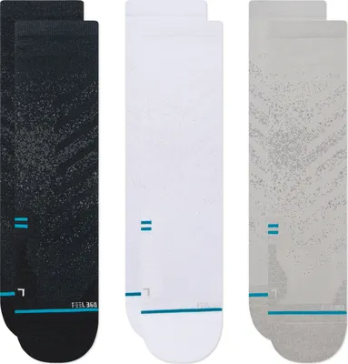 Produktbild von Stance Run Light Crew Socken 3er Pack Mehrfarbig Schwarz weiss grau