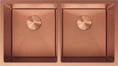 Image de Mexen Binox évier en acier inoxydable à 2 bacs 800 x 450 mm, cuivre HC - 6421802000-65HC