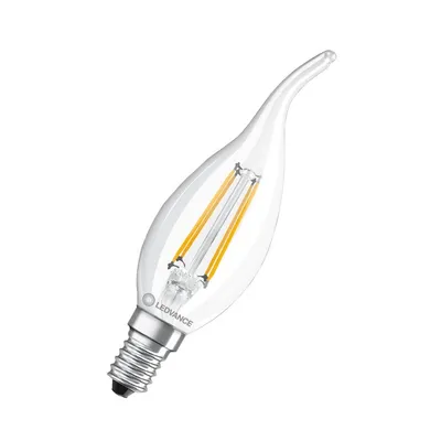Produktbild von Ledvance LED Filament Windsto Kerze 4W = 40W E14 klar 470lm warmwei 2700K