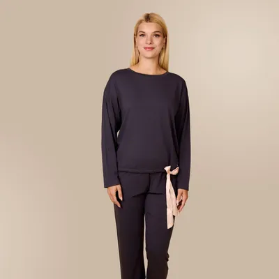 Produktbild von Svilanit langer Pyjama für Damen Soléa – Urban Dusk