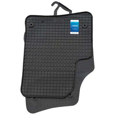 Zdjęcie produktu dla do VW Touareg od 11/2002-03/2010 Dopasowane dywaniki gumowe PETEX 4-częściowe czarne dywaniki na każdą pogodę Gumowe dywaniki podłogowe