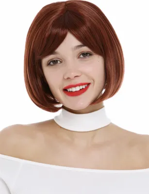 Produktbild von WIG ME UP Perücke Bob kurz Pony Rotbraun 2212-131