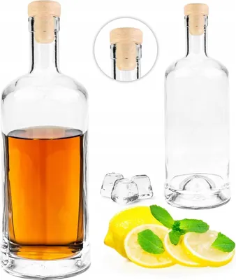 Produktbild von 0,7L Glasflasche Likörflaschen Essig-Öl Flasche Schnapsflasche Wasserflasche