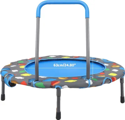 Image de Trampoline, design pliable, guidon réglable, bleu