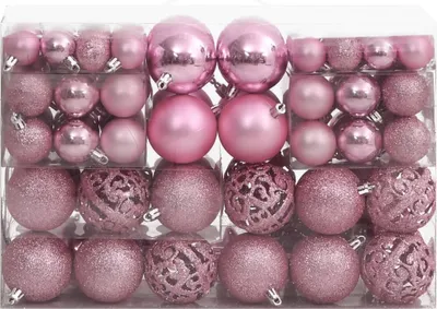 Immagine prodotto di Set Palline di Natale 111 pz Rosa in Polistirene