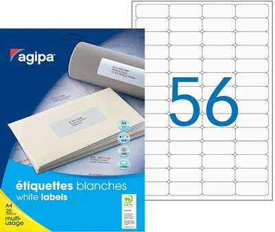 Produktbild von Agipa White Multipurpose 20 A4 50 x 20, Weiß, 50 mm, 20 mm