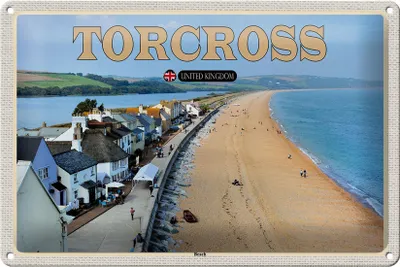 Produktbild von Blechschild Städte Torcross Beach England UK 30x20cm