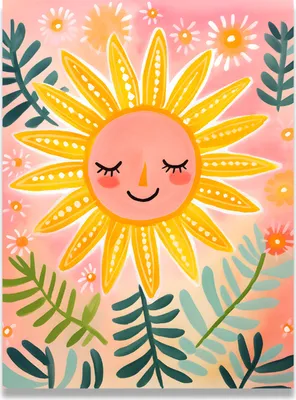 Produktbild von Bild auf Leinwand für das Kinderzimmer SONNENBLUME im Garten 30x40 cm