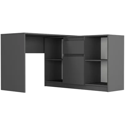 Obrázek produktu pro Psací stůl rohový komoda sada 120 cm FRAMIRE N-14 antracit