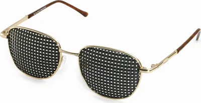 Produktbild von Rasterbrille 420-EGP, goldener Metallrahmen - quadratischer Raster