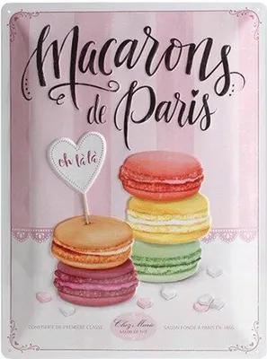 Produktbild von Nostalgic-Art - Blechschild 30 x 40 cm - Home & Country - Macarons