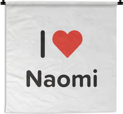 Produktbild von MuchoWow® Wandteppich Wandbehang Ich liebe - Naomi - Mädchen 150x150 cm Tapisserie Dekoration Wandtuch - Wohnaccessoires - Modernes