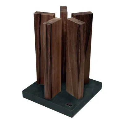Produktbild von KAI STH-4 Magnet Messerblock Stonehenge, Granit / Walnuss, für 10 Messer, grau/braun (1 Stück)