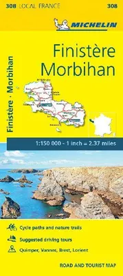 Produktbild von Finistere, Morbihan - Michelin Local Map 308