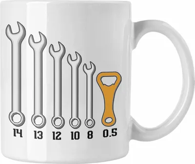 Produktbild von Trendation - Handwerker Tasse Bier Liebhaber Geschenkidee Lustiger Spruch (Weiß)