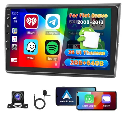 Immagine prodotto di Autoradio Android da 2+64G, compatibile con veicoli dal 2008 al 2013, con CarPlay wireless e schermo touchscreen da 9 pollici