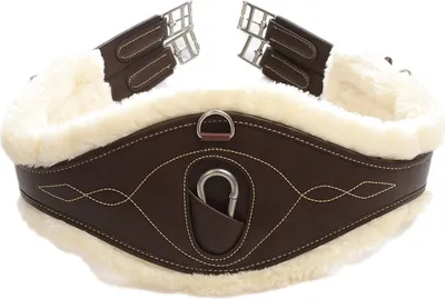 Obrázek produktu pro Kentucky Horsewear dlouhý anatomický podbřišník s umělou kožešinou, velikost:115, barva:hnědá