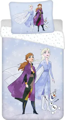 Produktbild von Disney Frozen Bettbezug Sisters en Olaf - Einzel -140 x 200 cm - Baumwolle