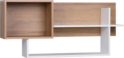 Produktbild von Marmex Möbel Grant G3 Eiche riviera +weiß - Wandregal zum Aufhängen 109x51x27 cm
